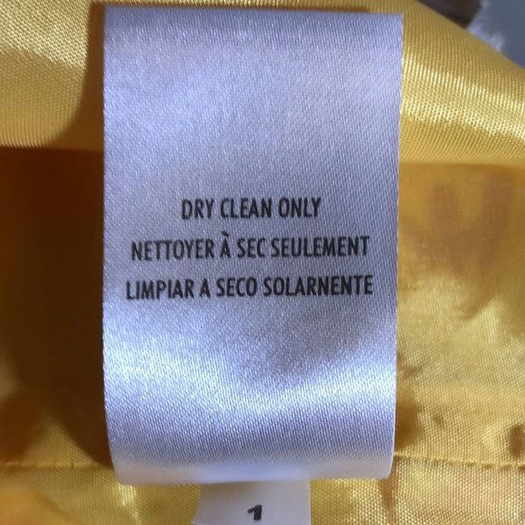 100% silk sheath dress/Casual Corner/ yellows, oranges/white/sleeveless/lined - Picture 9 of 14